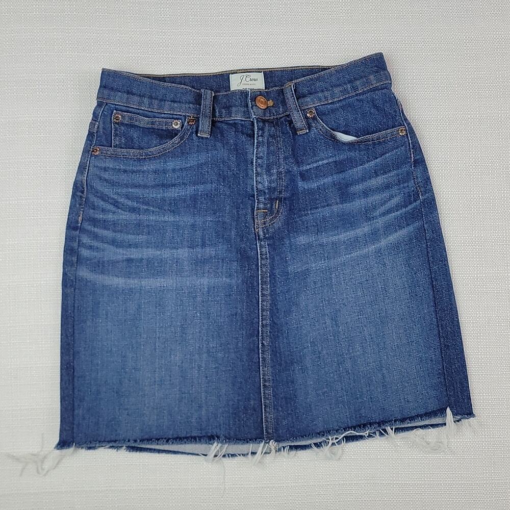 J. Crew denim jean mini‎ skirt 24